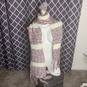 Winter Beanie and Scarf with Sherpa